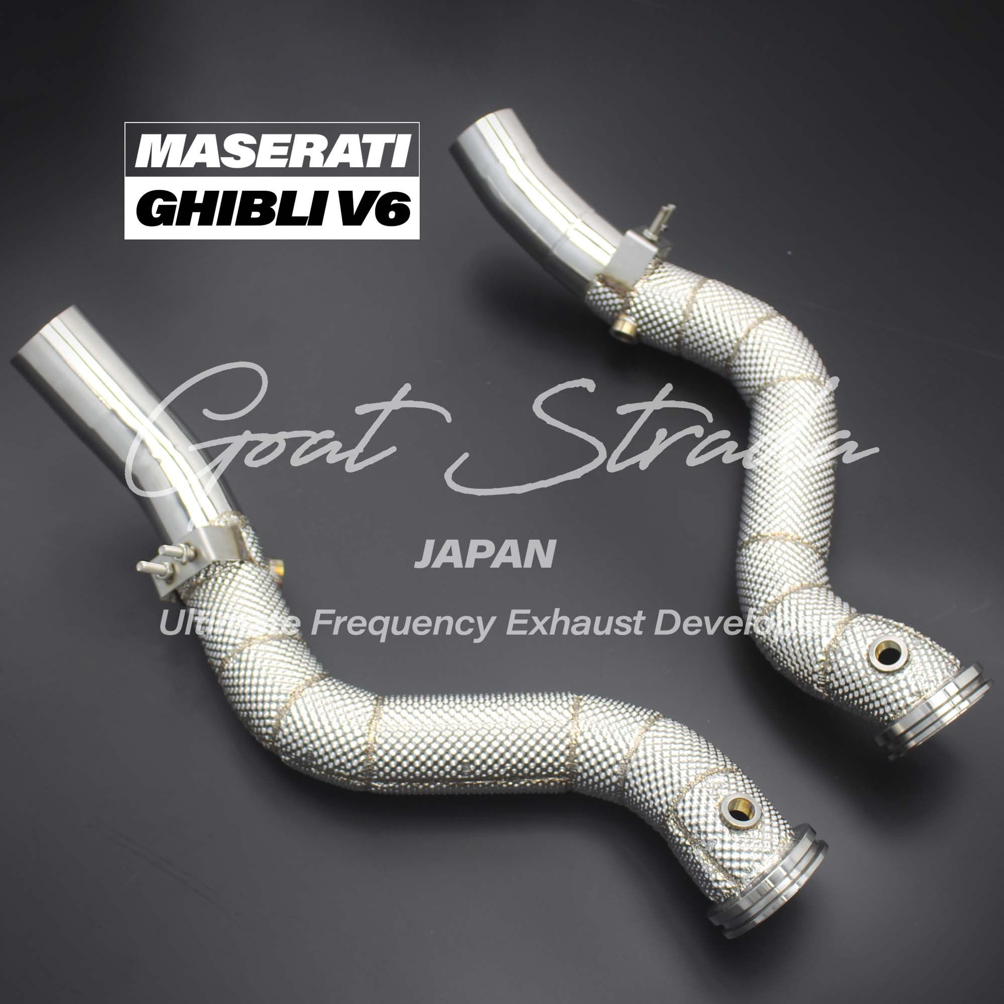 Maserati Ghibli 3.0L V6 2WD/4WD Straight free flow Down Pipes