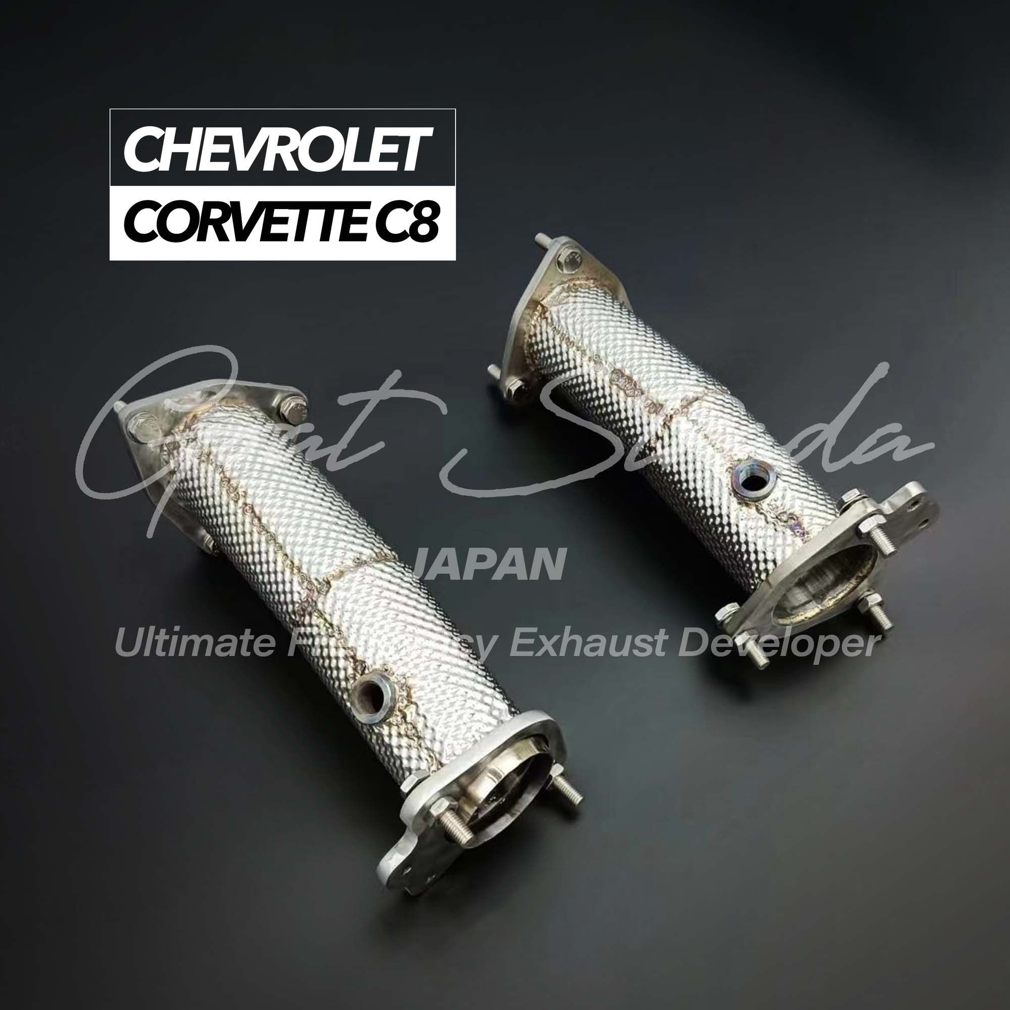 CHEVROLET CORVETTE C8/Z06 Sus304 Straight free-flow Down pipes