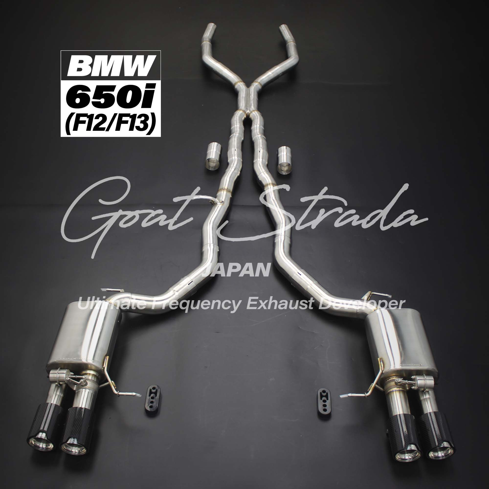 BMW 650i F12/13 Sus304 Valved sport Rear Exhaust+Mid pipe+Tips