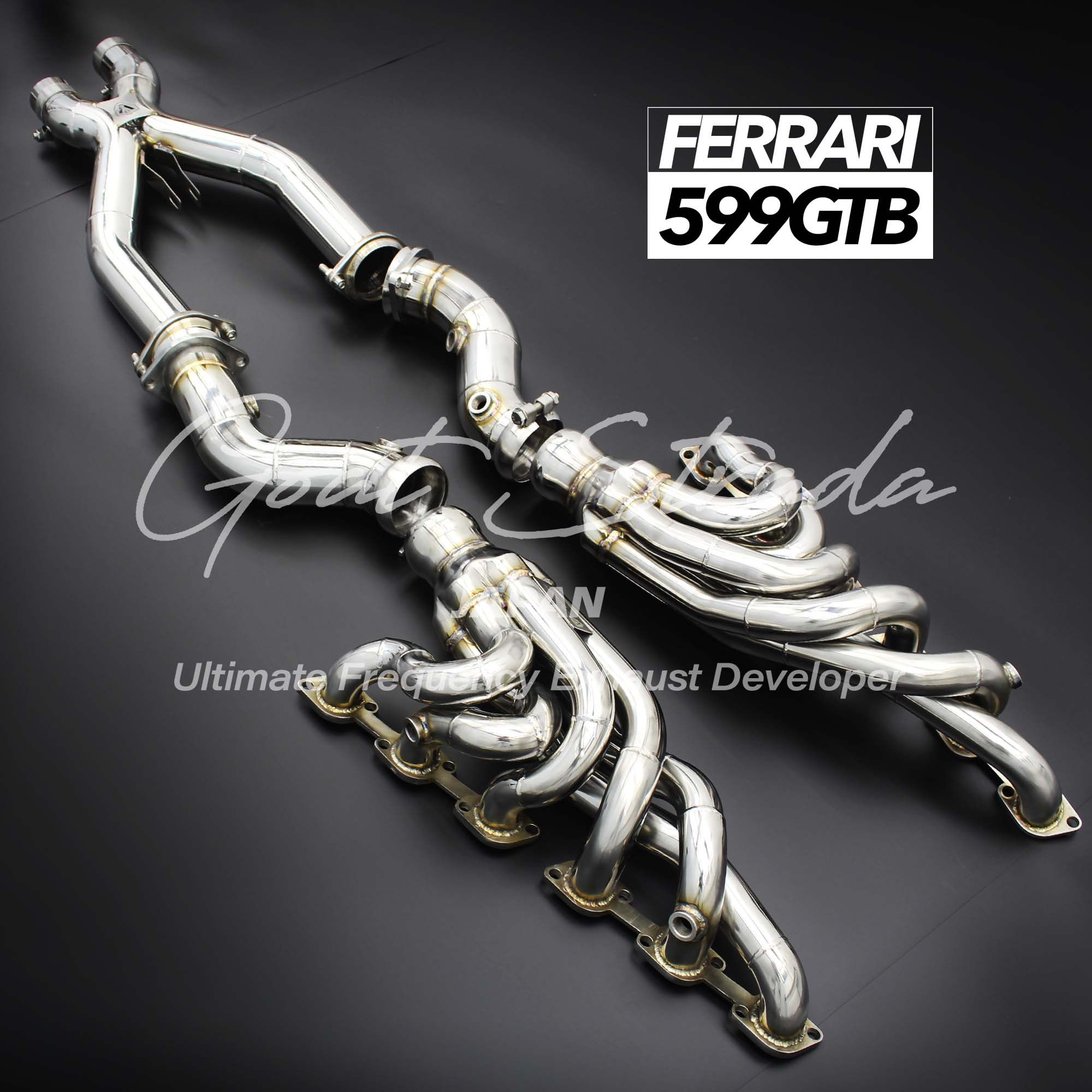 Ferrari 599 F1 sound package X down pipes+ Equal length headers