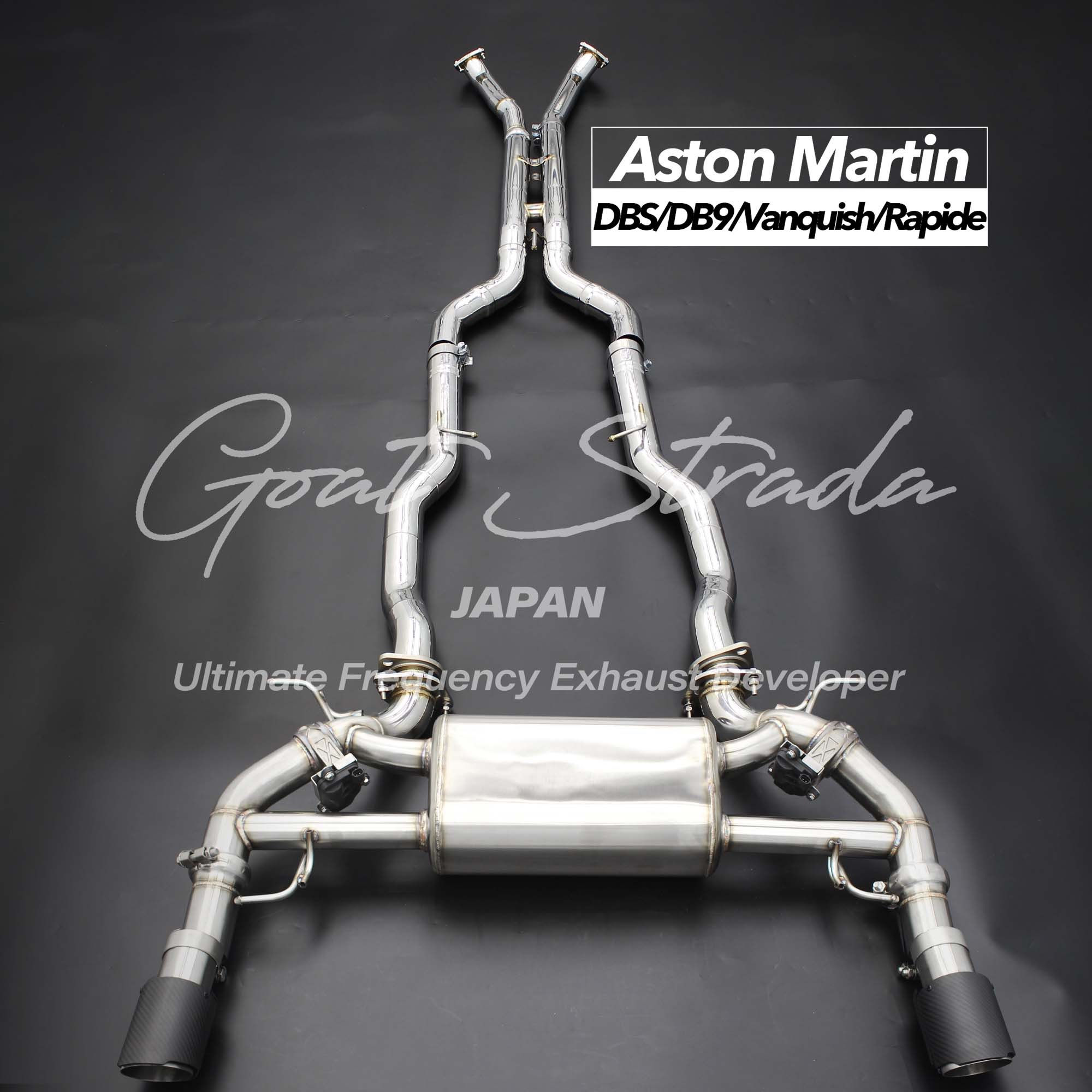 Aston Martin DB9/DBS/Vanquish/Rapide Valved Rear Exhaust+Mid pipe+Tips