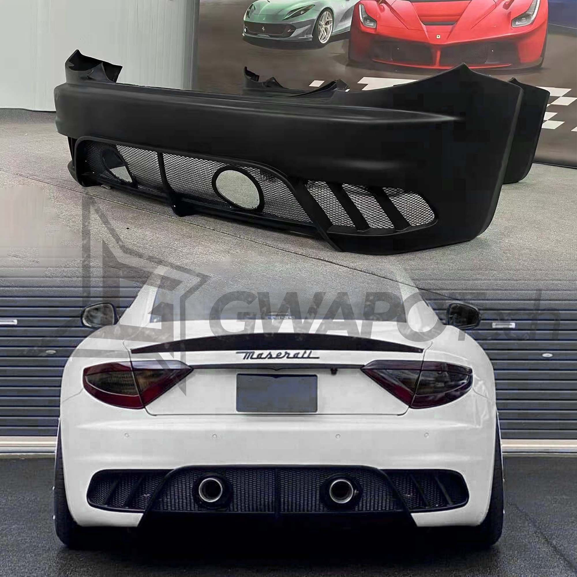 マセラティグラントゥーリズモFRP製MCストラダーレスタイルリアバンパー