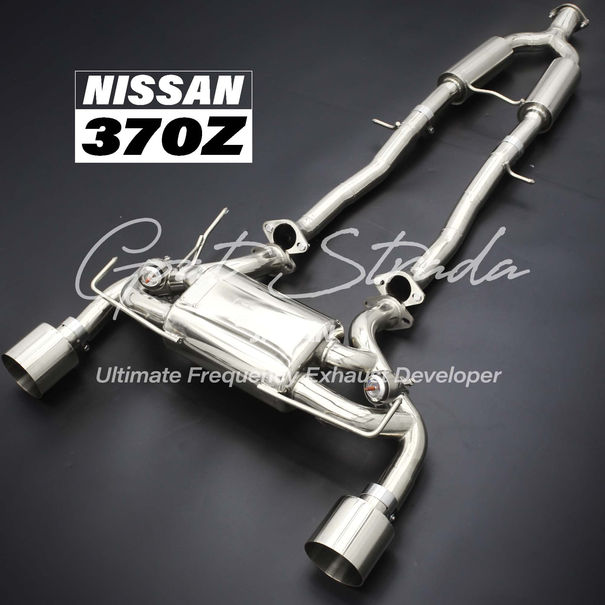 NISSAN Fairlady-Z 370Z Sus304 Valved Rear Exhaust+Mid pipe+Tips