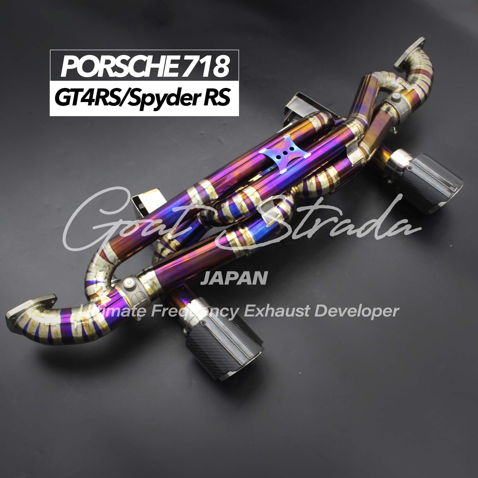 Porsche 718 GT4RS/Spyder RS Valved sport Titanium Rear Exhaust system+Tips