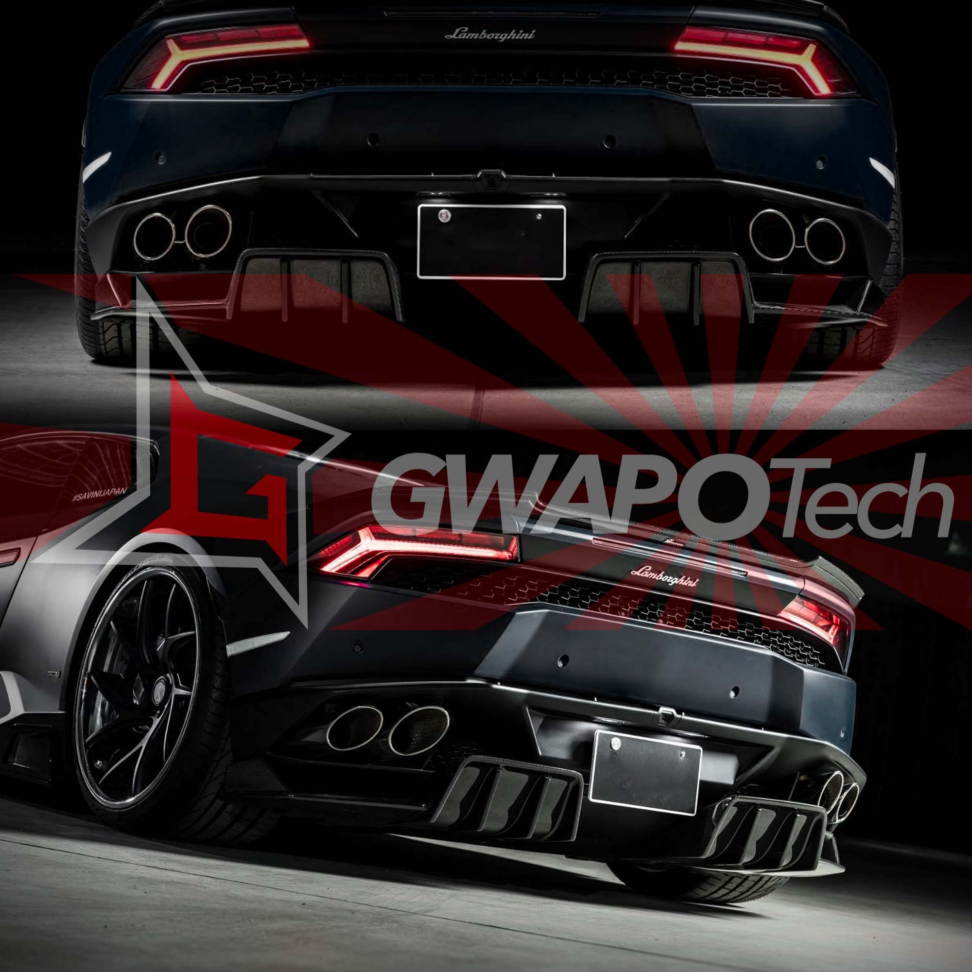 ランボルギーニウラカンLP610対応カーボンリアディフューザー