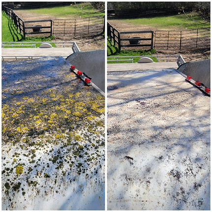 Inside Trailor Ramp Washing Before and After