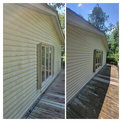 Upper Siding Cleaning Before and After