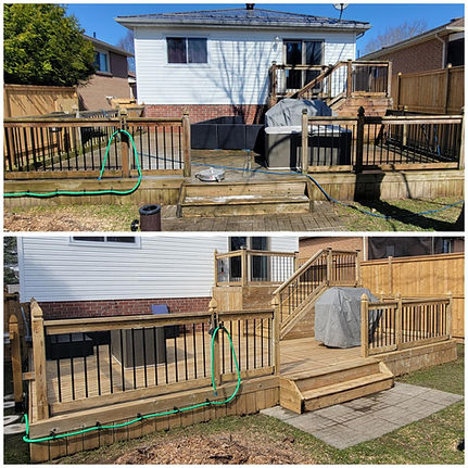 Deck Washing Before and After