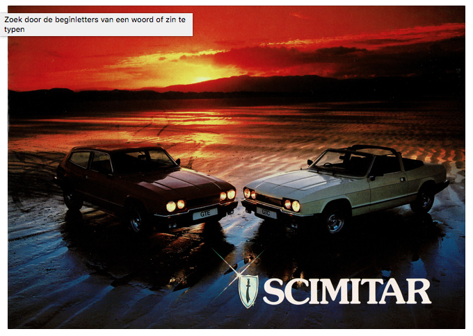Brochure Reliant Scimitar GTE & GTC b
