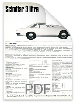 Brochure Reliant Scimitar Coupe Nederlan