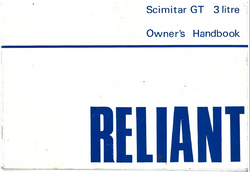 Scimitar GT 3 Litre Owner's Handbook