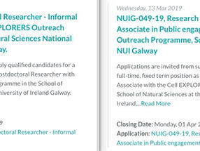 We are recruiting one postdoctoral researcher in Science education and one national coordinator!