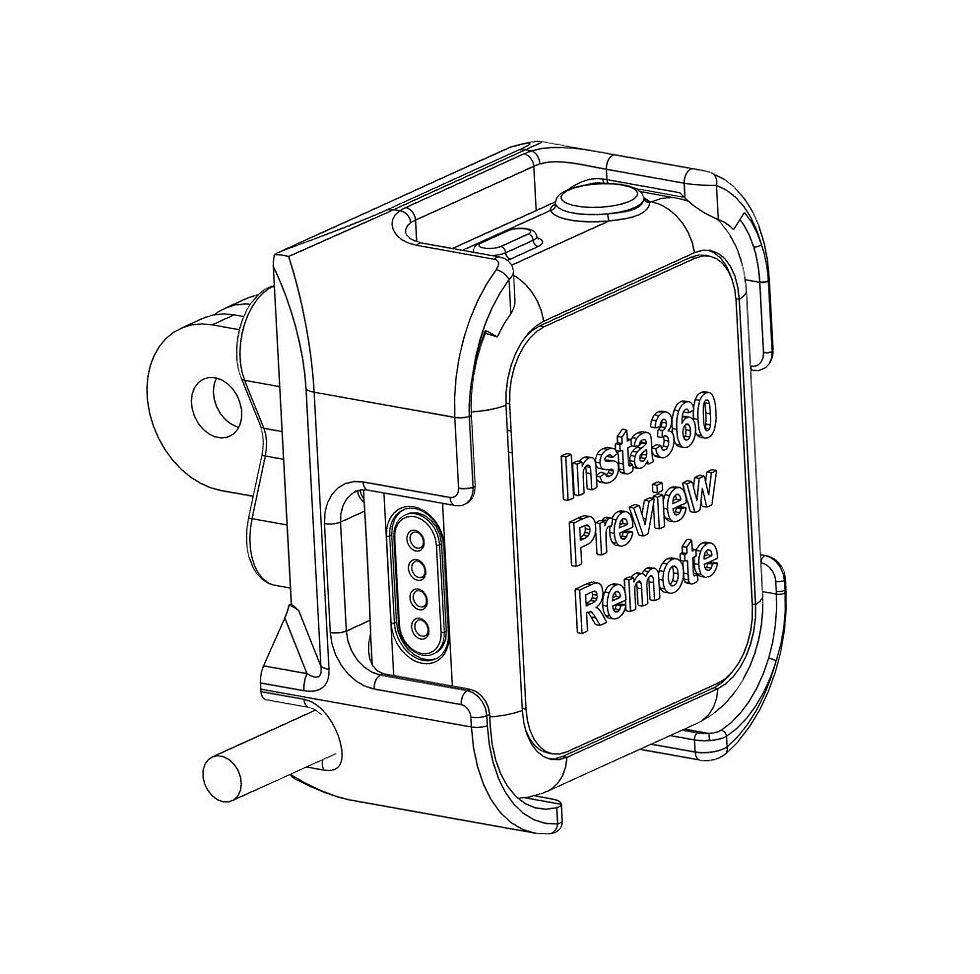 Miniaturbild: Insta360 Vorschau Fernbedienung Preview Remote Halterung - Lenker Rohr Kabel