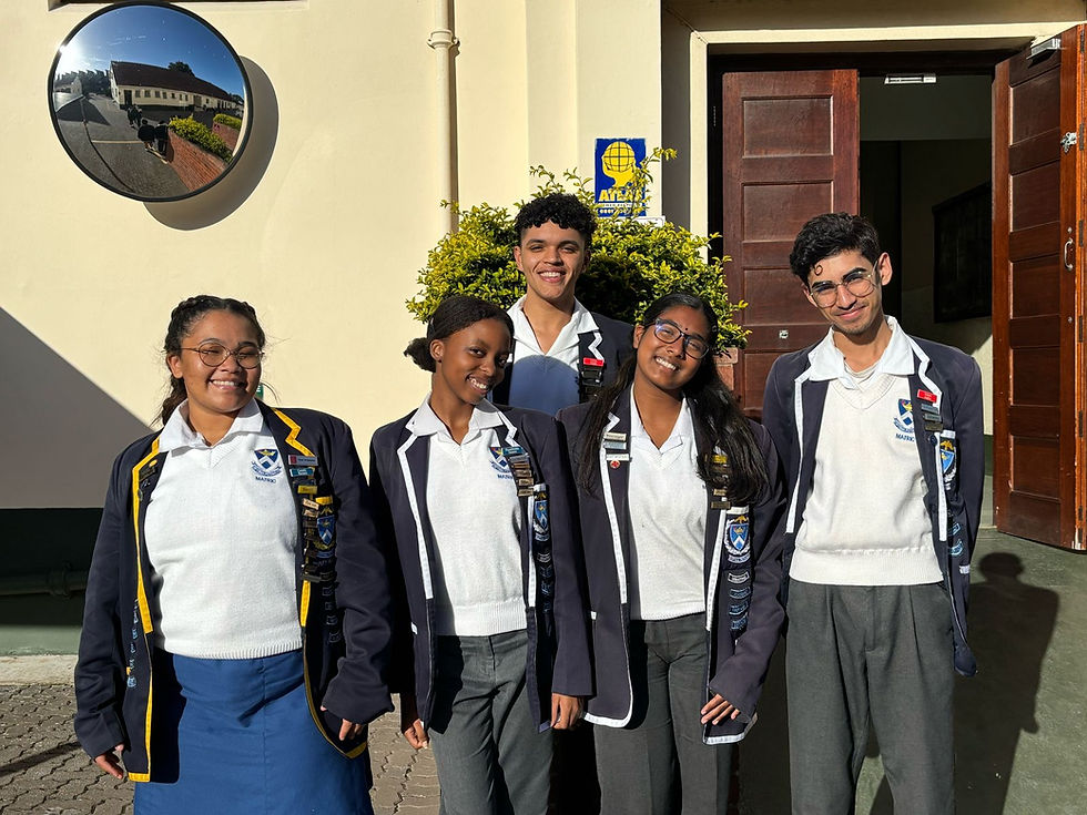 Adjudicators 2025 (from left to right): Cassidy Harmse, Sinombulelo Danster, Tamisha Lingham, Sameer Asghar, (at the back) La'eeq Gajjar
