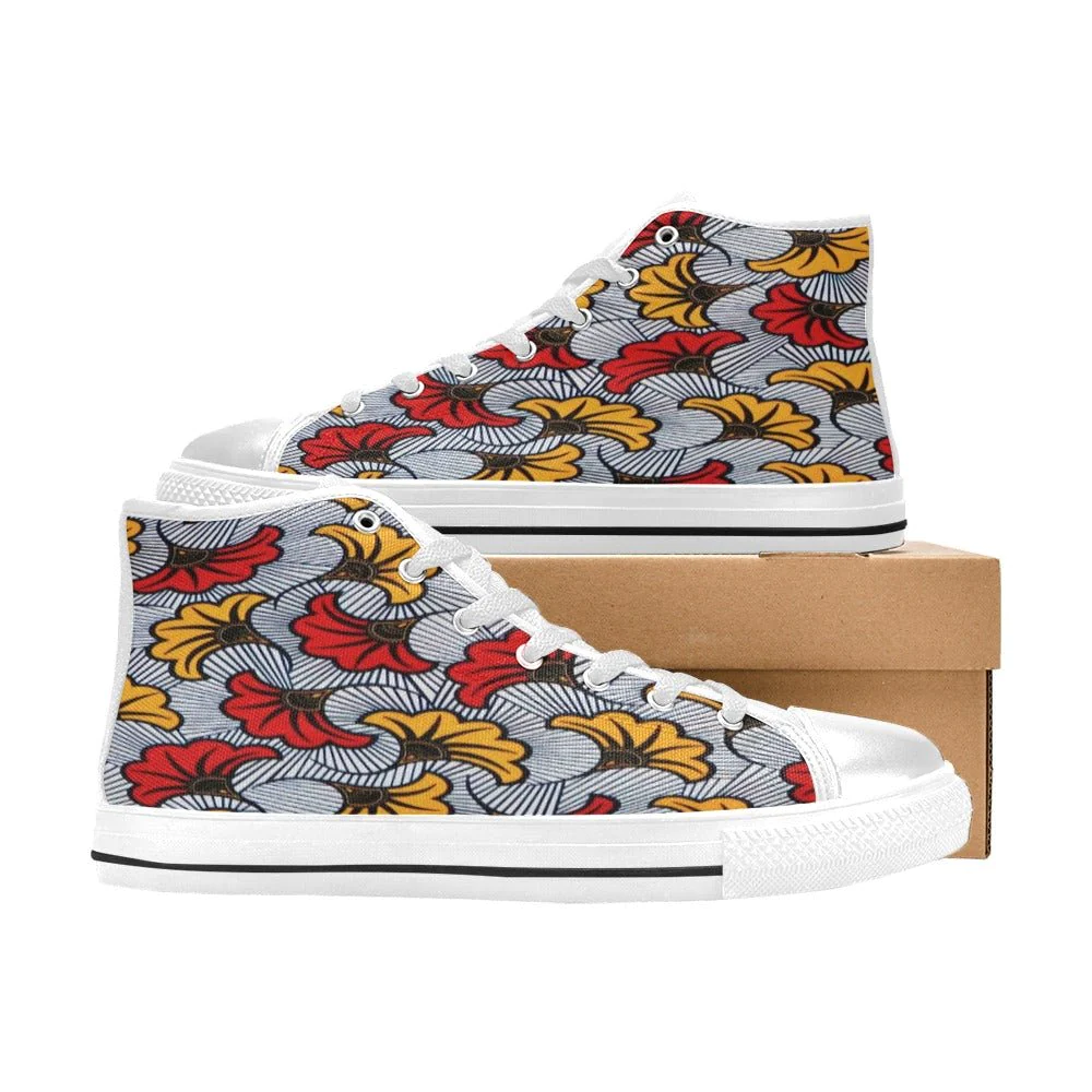 Ankara print high top sneakers