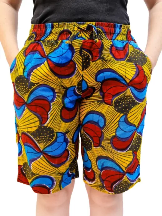 Kitenge Women’s Yellow/Red/Blue Shorts