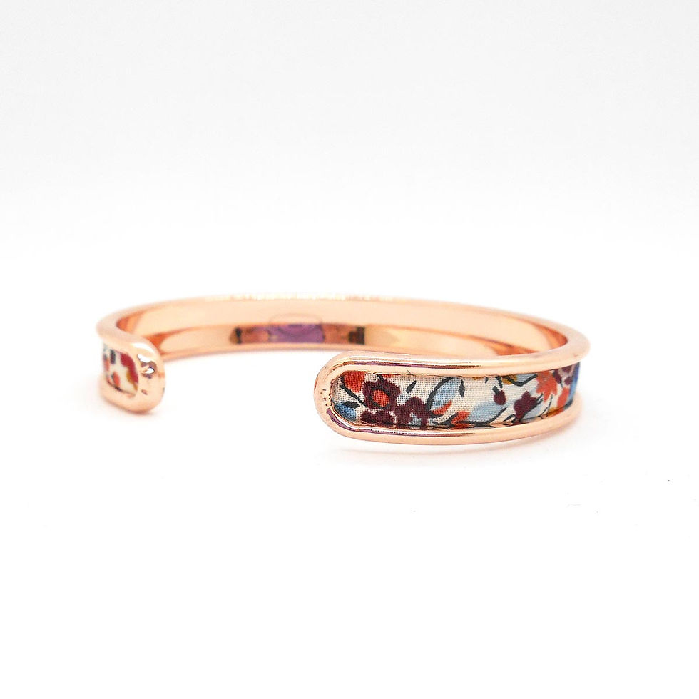 Miniature : Bracelet fin en Liberty - Emma & Georgina rouille
