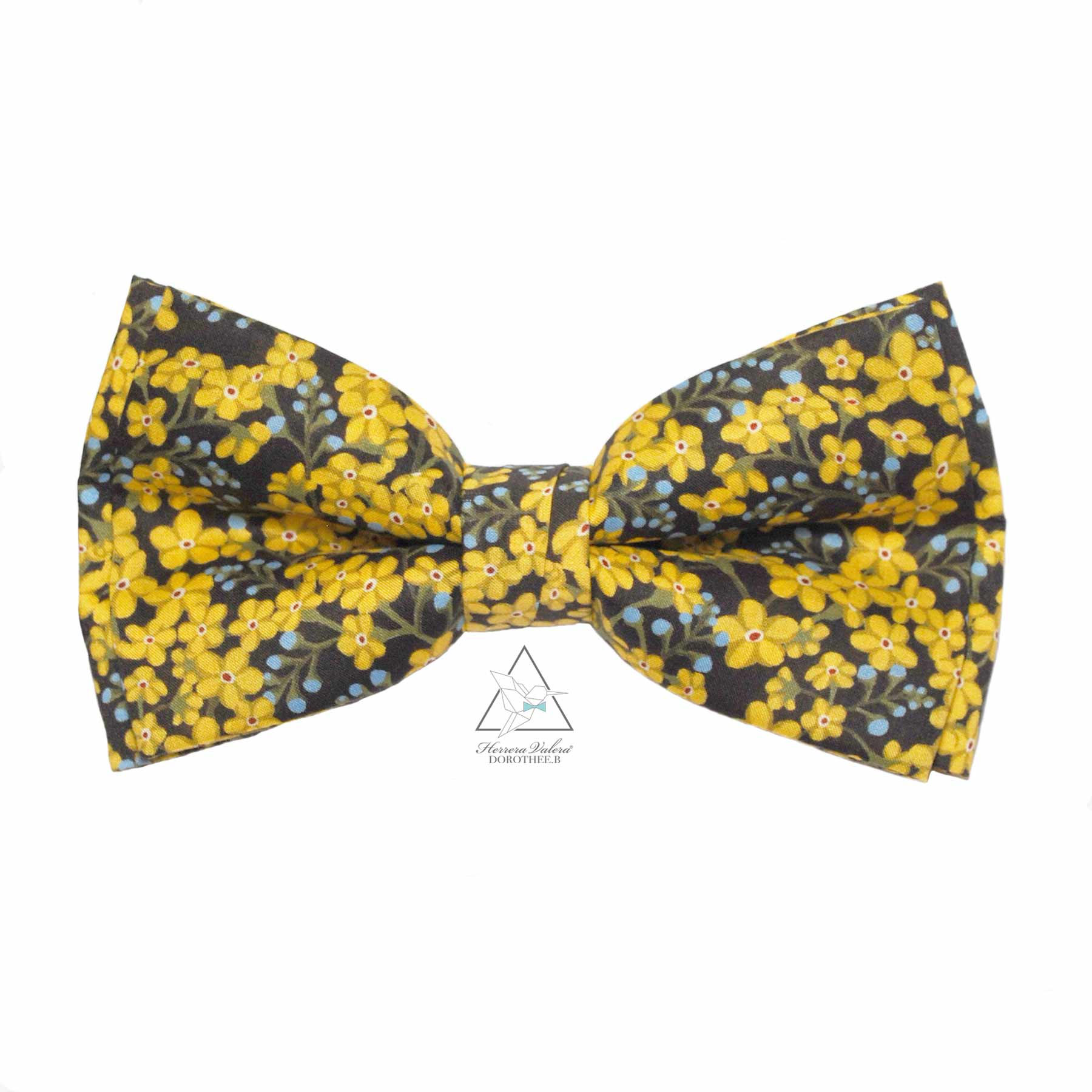 Noeud papillon en Liberty Star Anise bouton d'or - Battoir