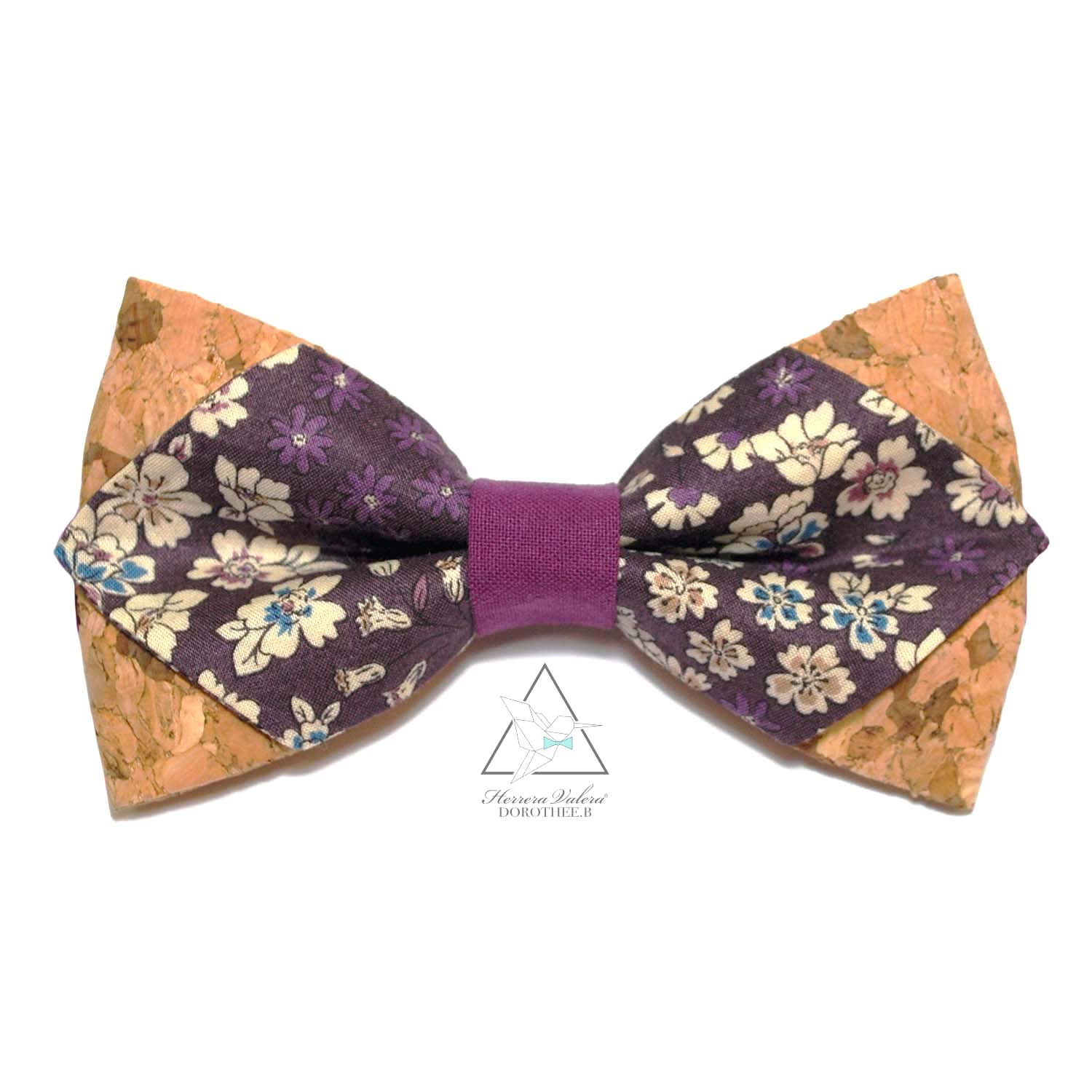 Noeud papillon Froufrou pourpre - Pointu en liè