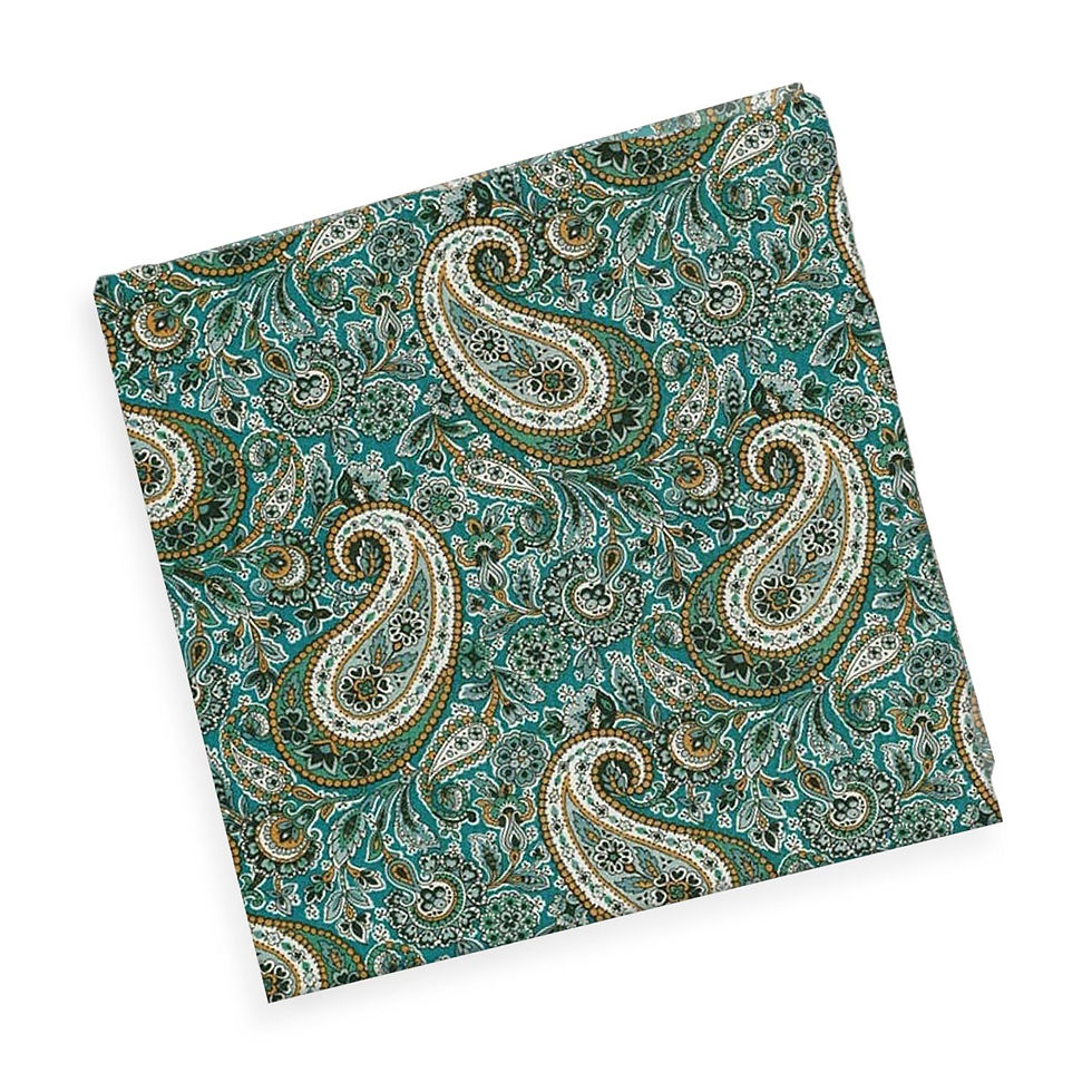 Pochette de costume paisley vert