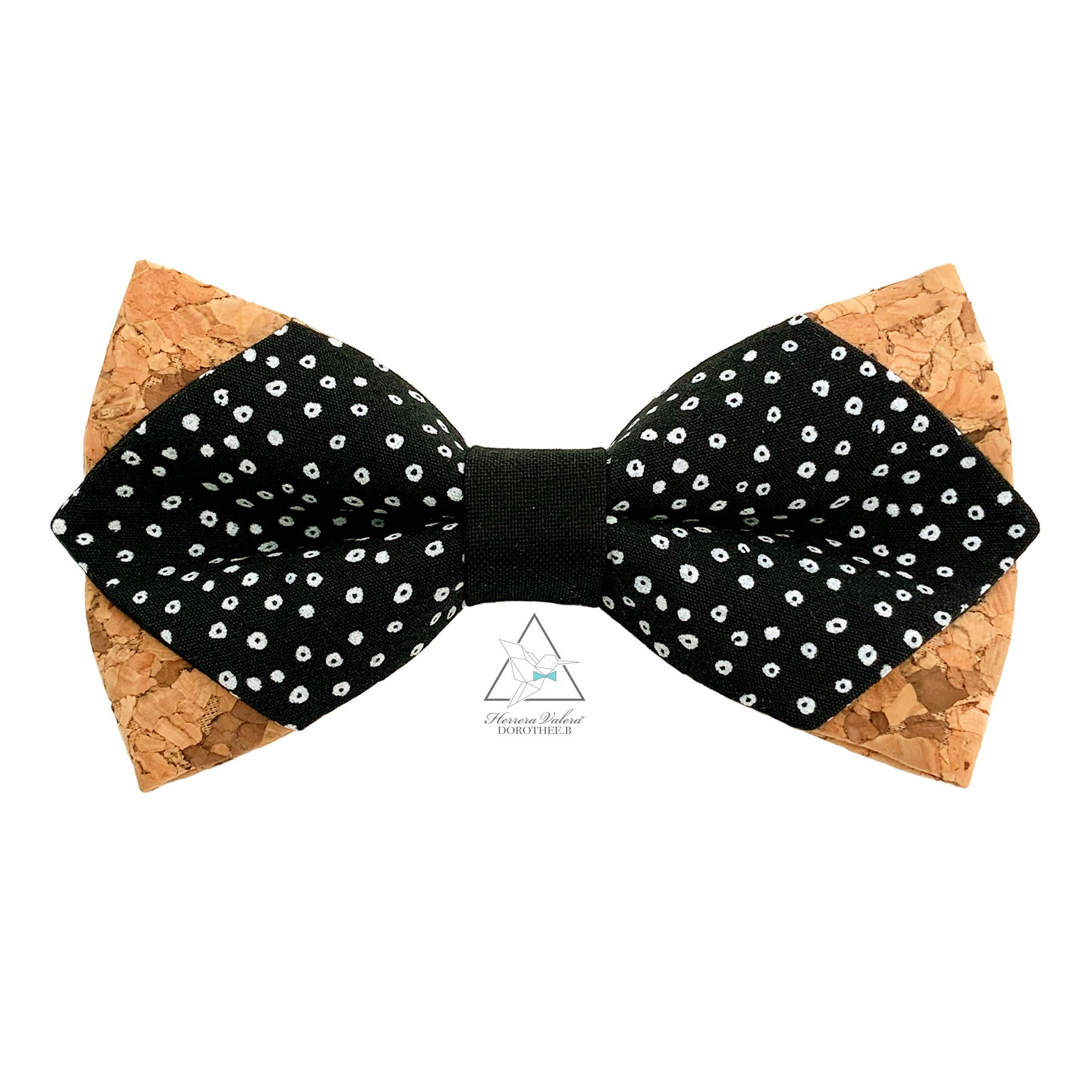 Noeud papillon Black Constellation - Pointu en liège