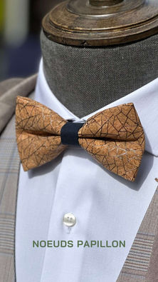 Noeud papillon en liège et en tissu pour un mariage