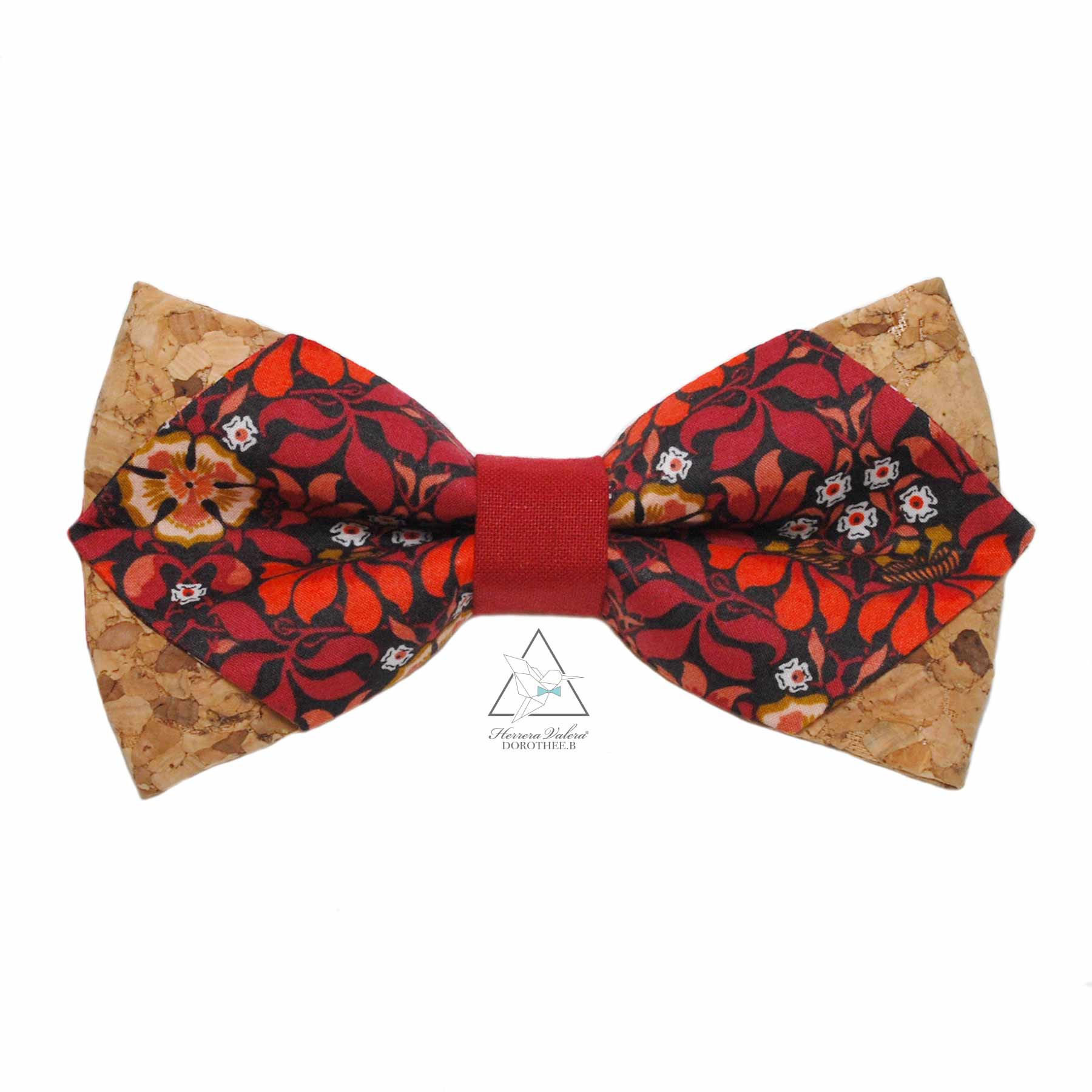 Noeud papillon en Liberty Persephone rubis - Pointu en liè