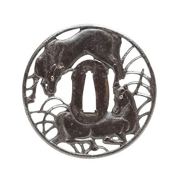 馬透鍔（鐔）　無銘　正阿弥