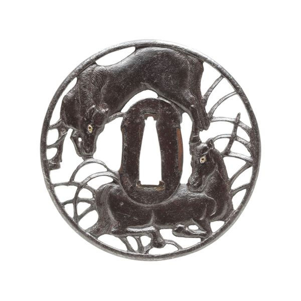 日本刀販売専門店 銀座長州屋 鍔 鐔 販売品 馬透鍔（鐔） 無銘 正阿弥