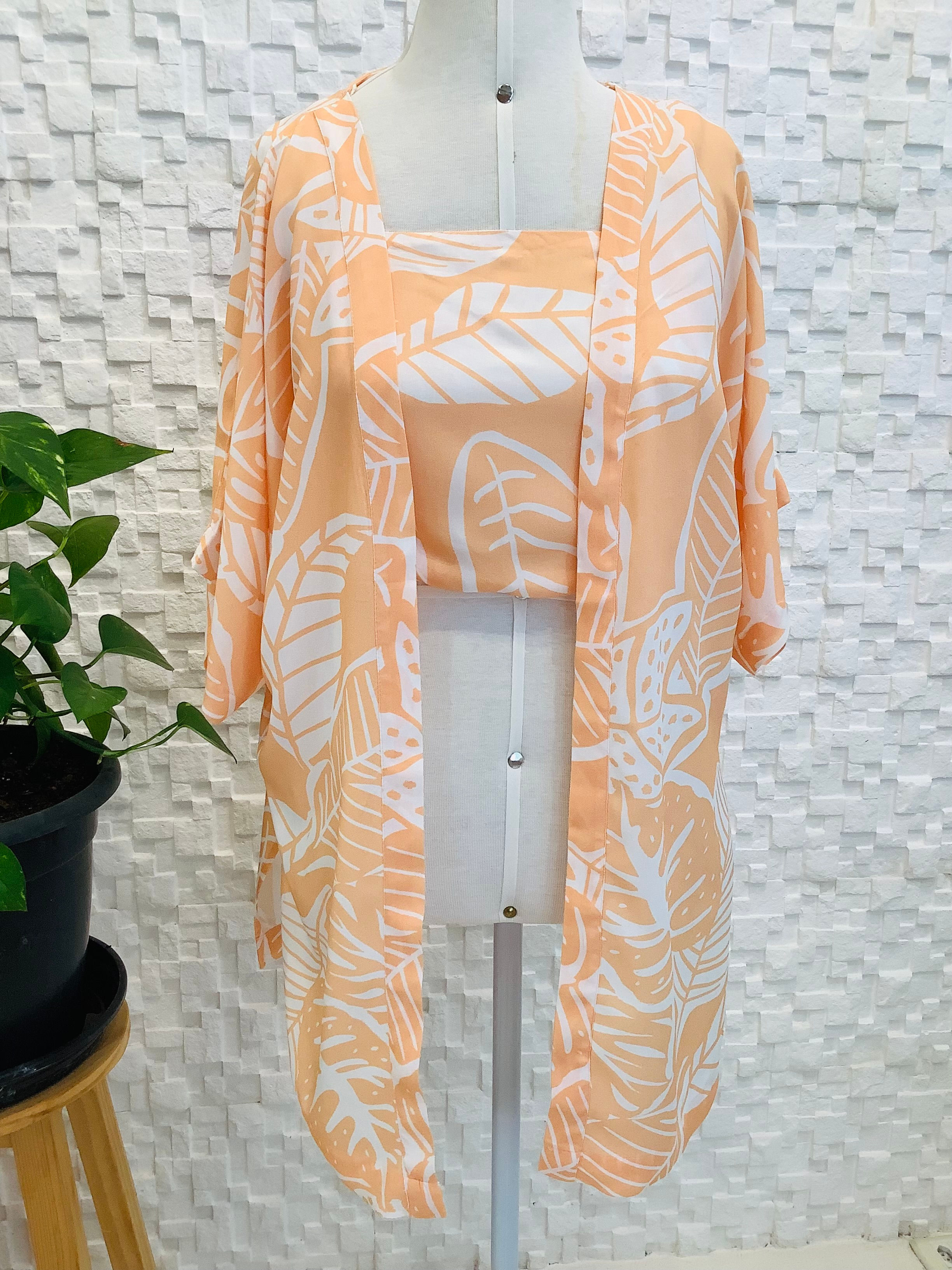 Conjunto Top e Kimono