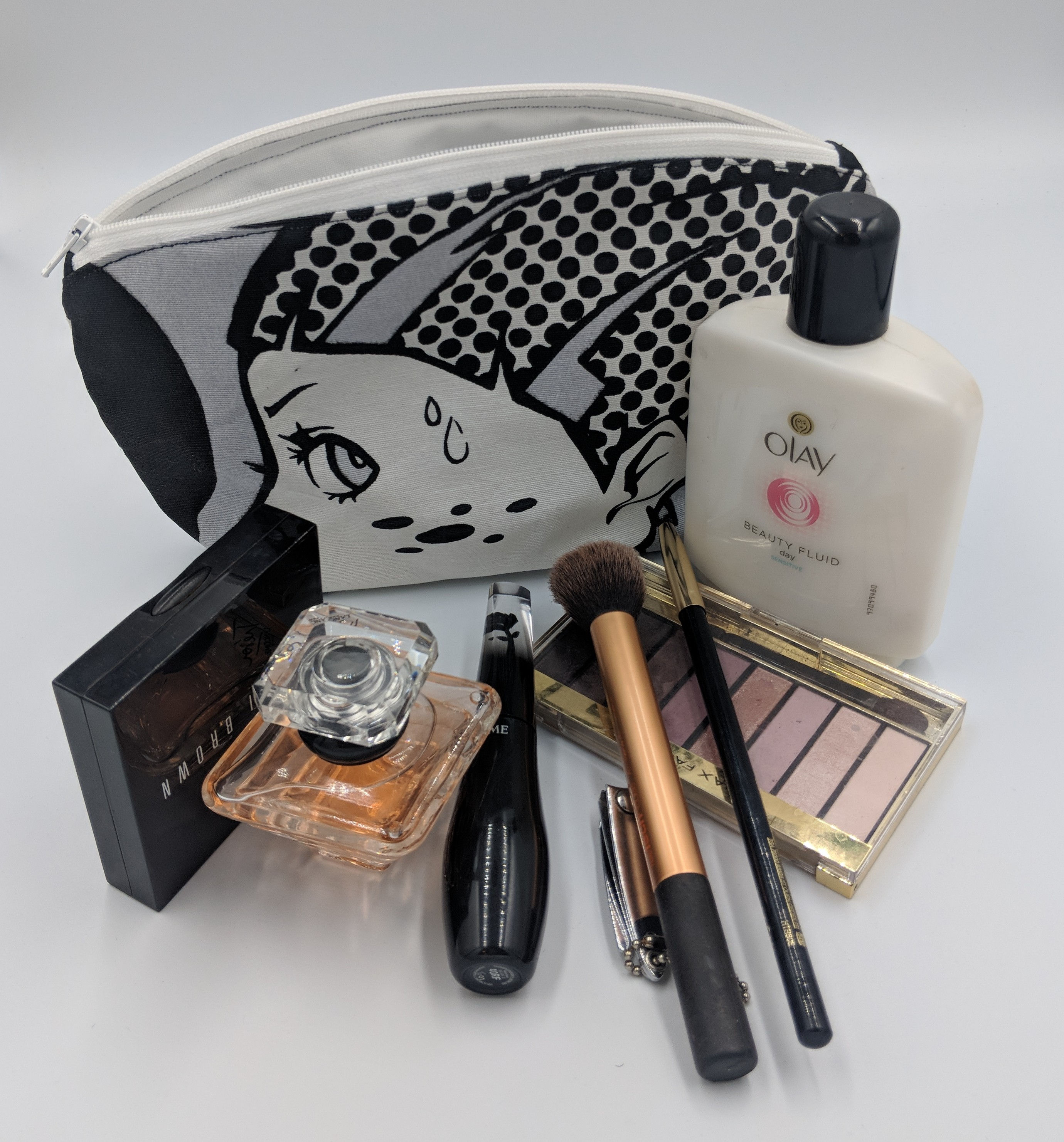 Make-up bag - B&W cartoon