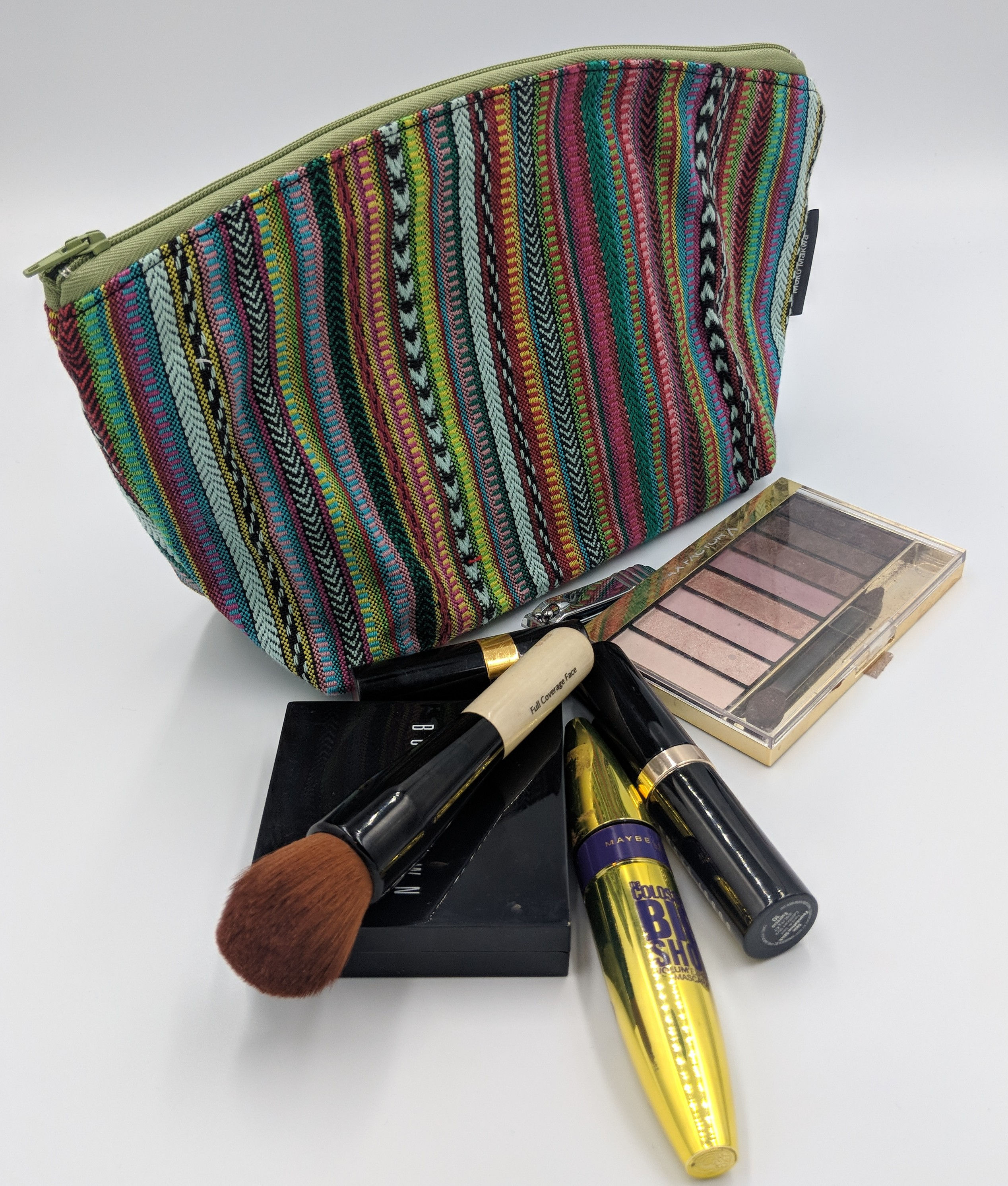 Make-up bag - Multi-coloured stripes