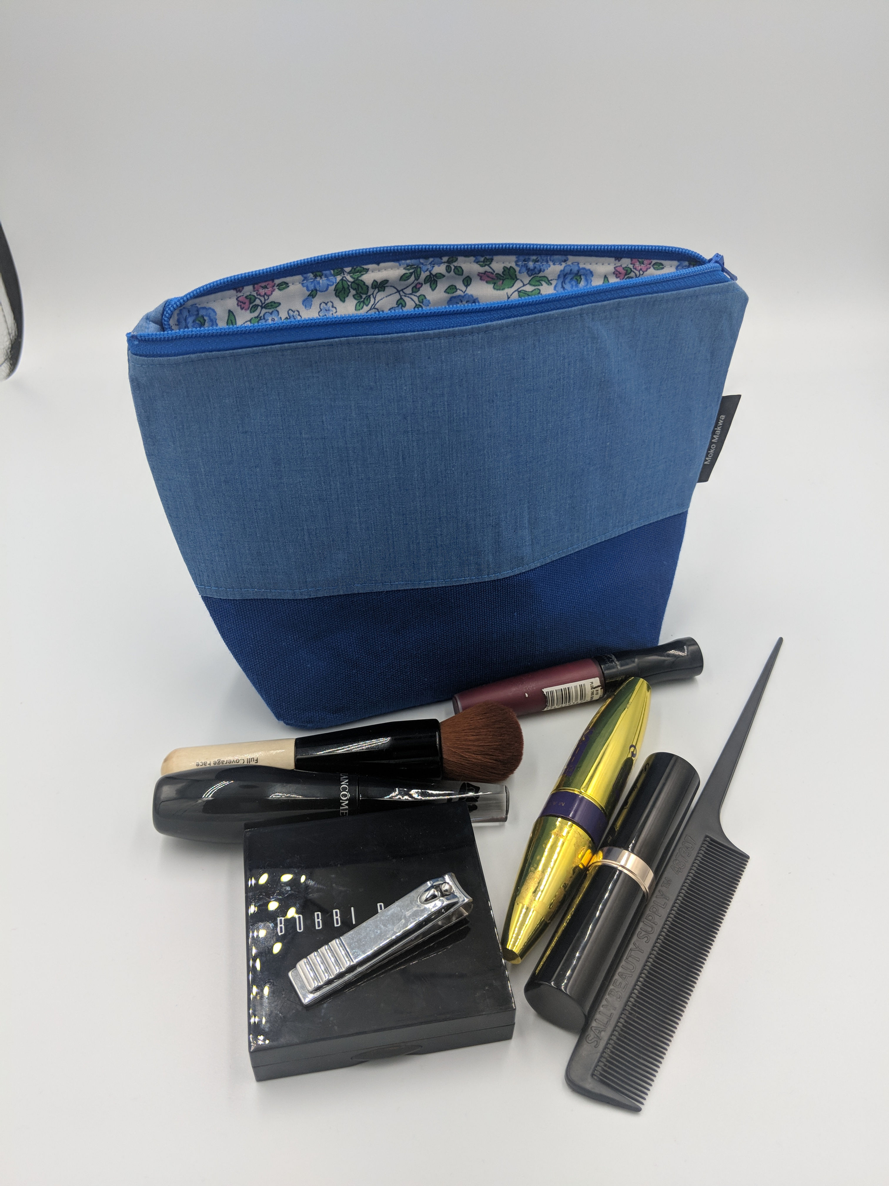 Make-up bag - Two tone blue