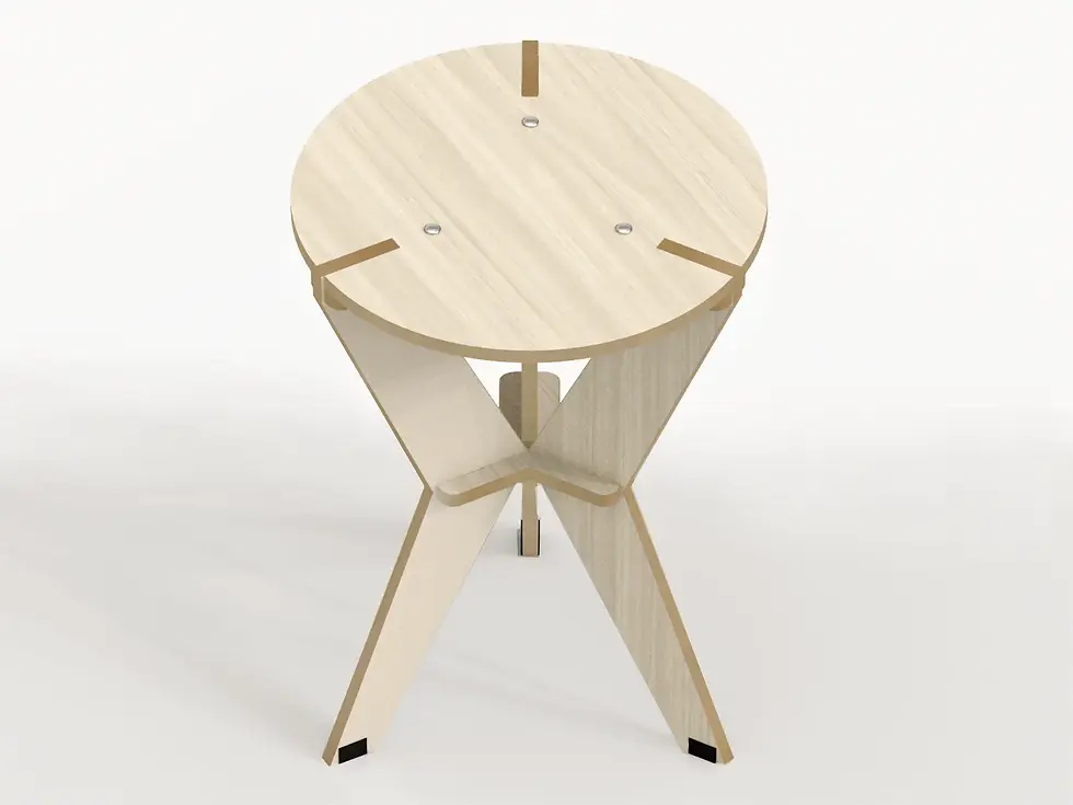 Miniatura: Mesa Poti Elmo Dubai – mesa desmontável, sem ferramentas, design moderno