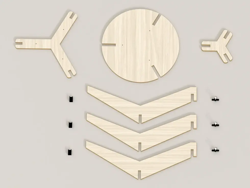 Miniatura: Mesa Poti Curupixa – mesa desmontável, sem ferramentas, design moderno
