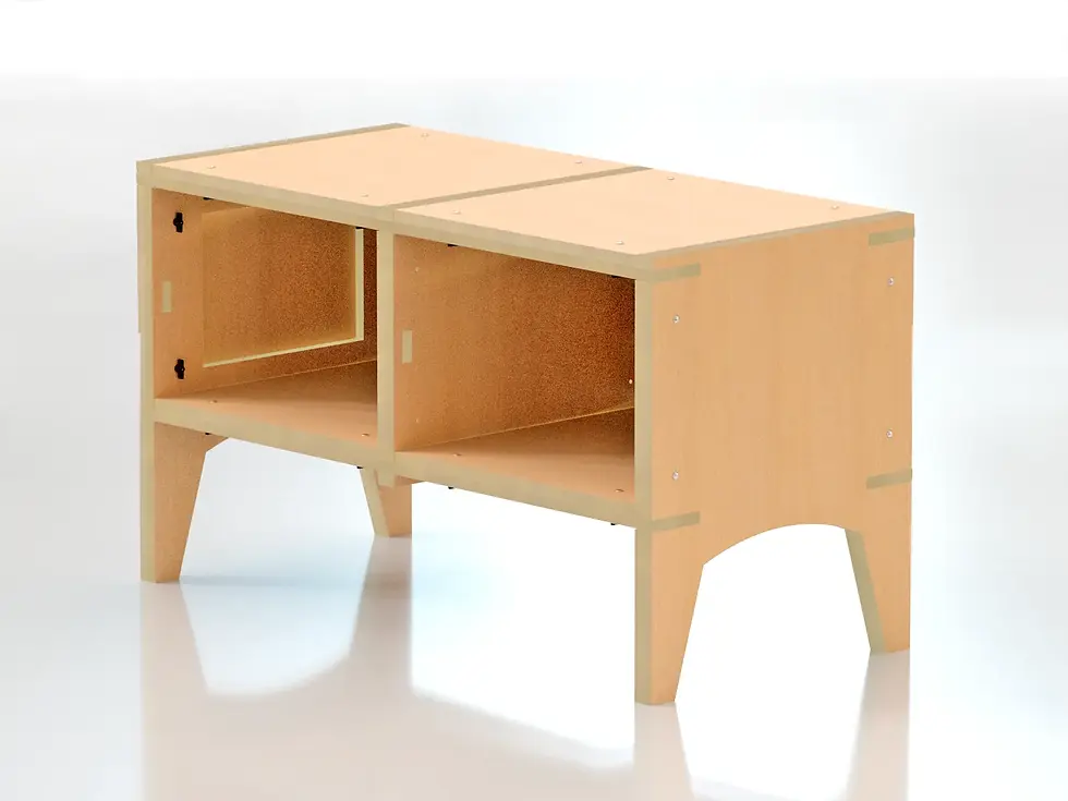 Miniatura: Aparador Caetés Curupixa – móvel desmontável, sem ferramentas, design moderno