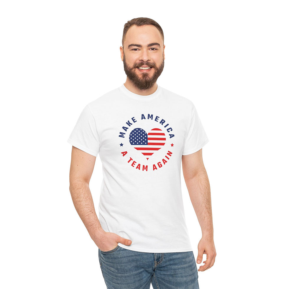 Thumbnail: "AMERICAN HEART" Adult Unisex Heavy Cotton Tee