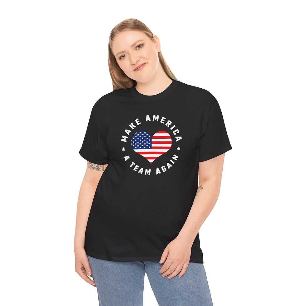 Thumbnail: "AMERICAN HEART" Adult Unisex Heavy Cotton Tee