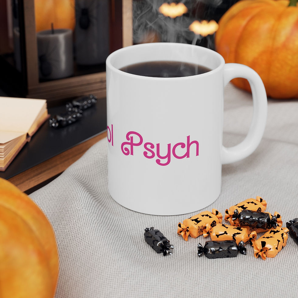 Miniatura: Hey, School Psych [Barbie Inspired] Ceramic Mug (11oz)