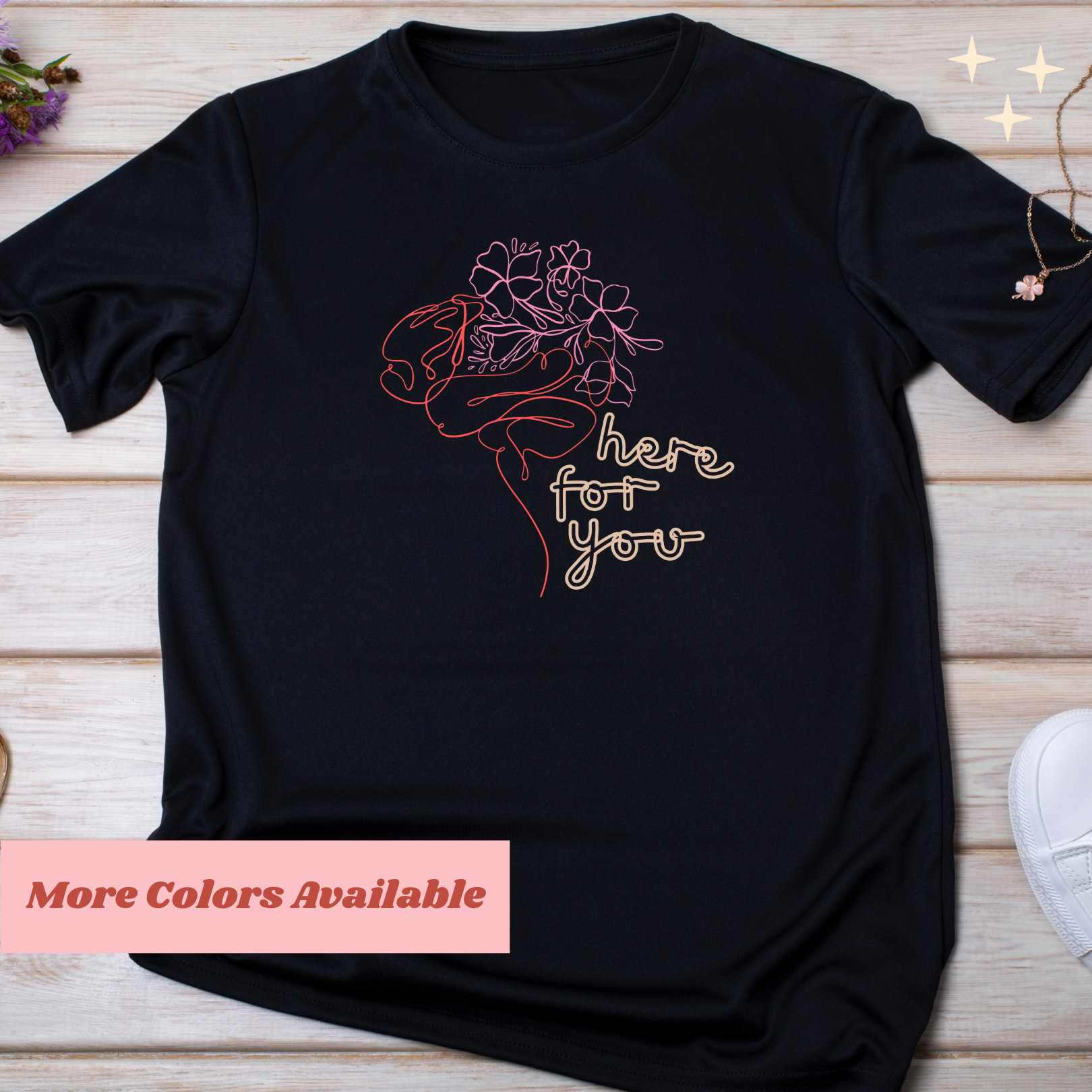 "Here for You" (Mental Health Tee) - Jersey Short Sleeve T-shirt