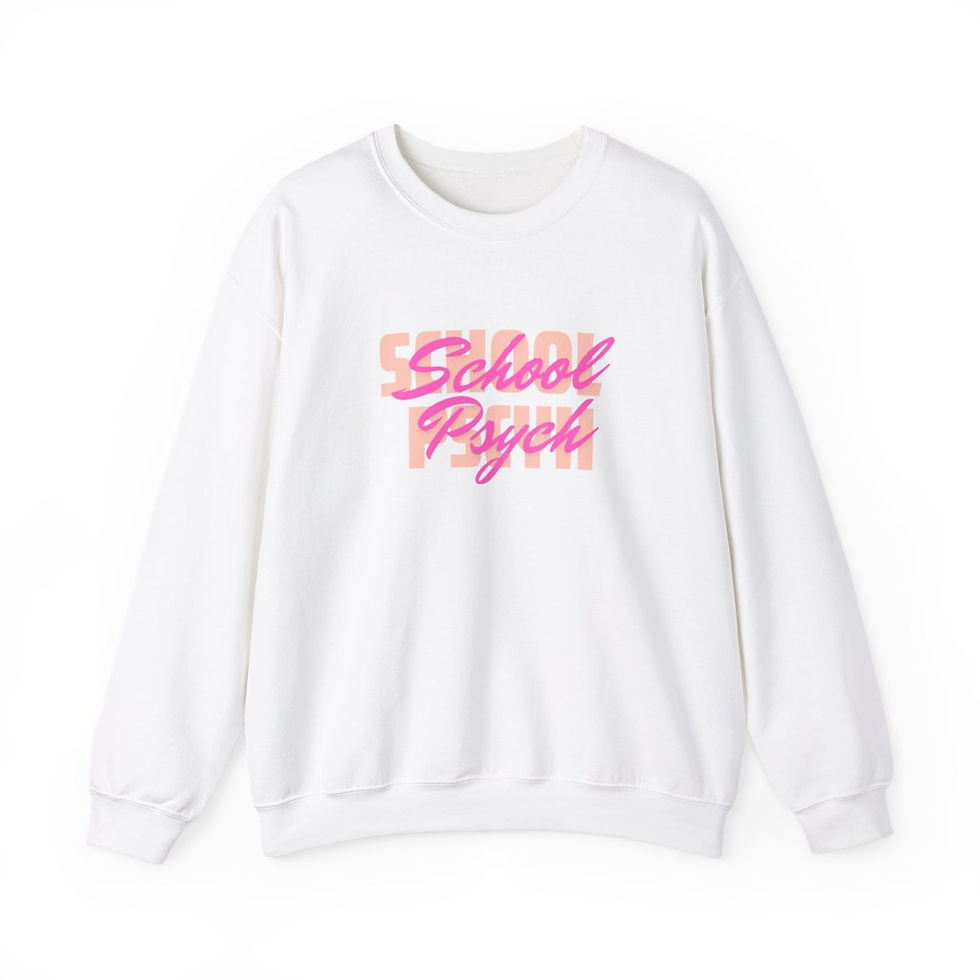 Miniatura: "School Psych" [Retro Pink Design] Crewneck Sweatshirt