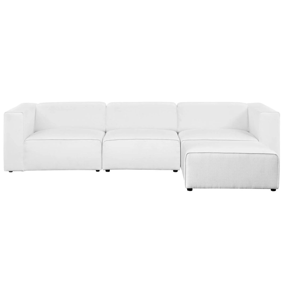 The Mingle HM White Modern Sectional Sofa