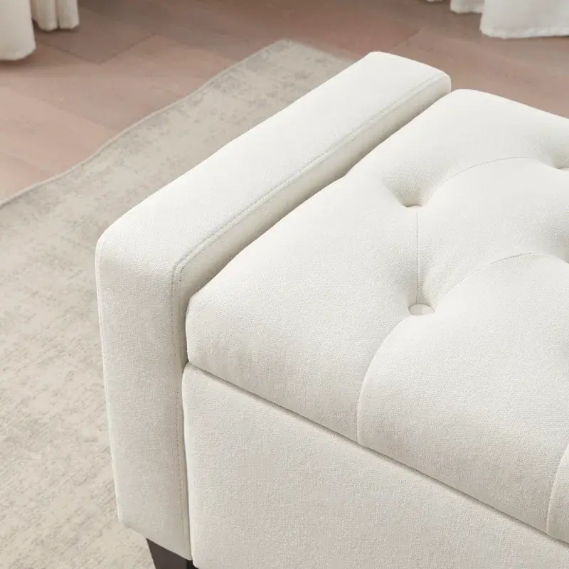 Thumbnail: Penna Zuura Polyester Upholstered Storage Bench