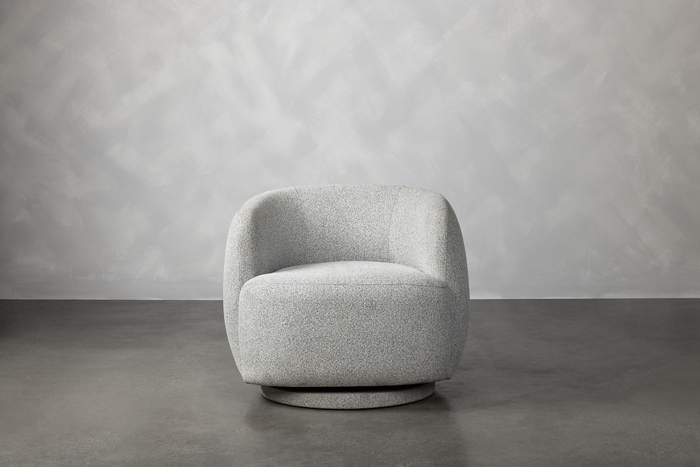 Thumbnail: Comfy 1 Seater Swivel Boucle  Curved  Couch
