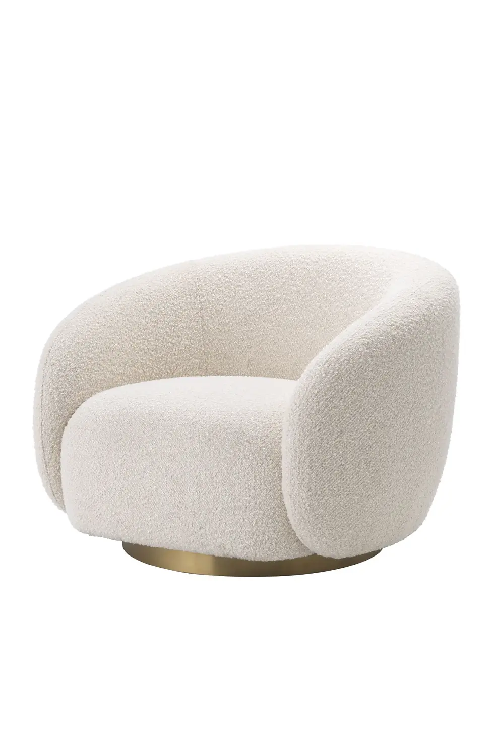 Thumbnail: Comfy 1 Seater Swivel Boucle  Curved  Couch