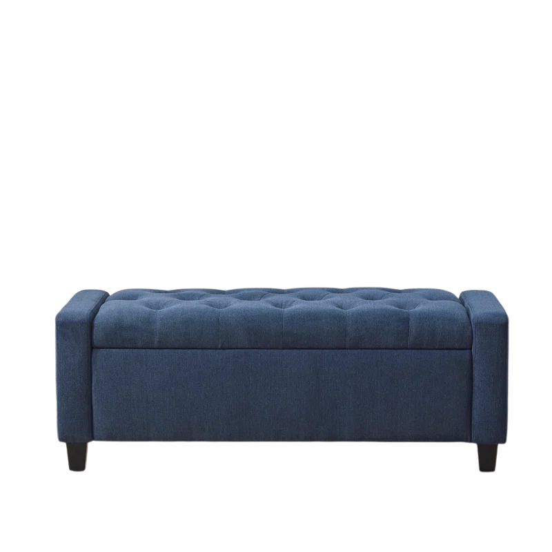 Thumbnail: Penna Zuura Polyester Upholstered Storage Bench