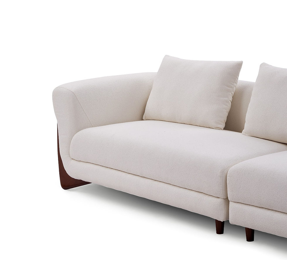 Thumbnail: Gwenyth 4-Seater Sherpa Fabric Sofa