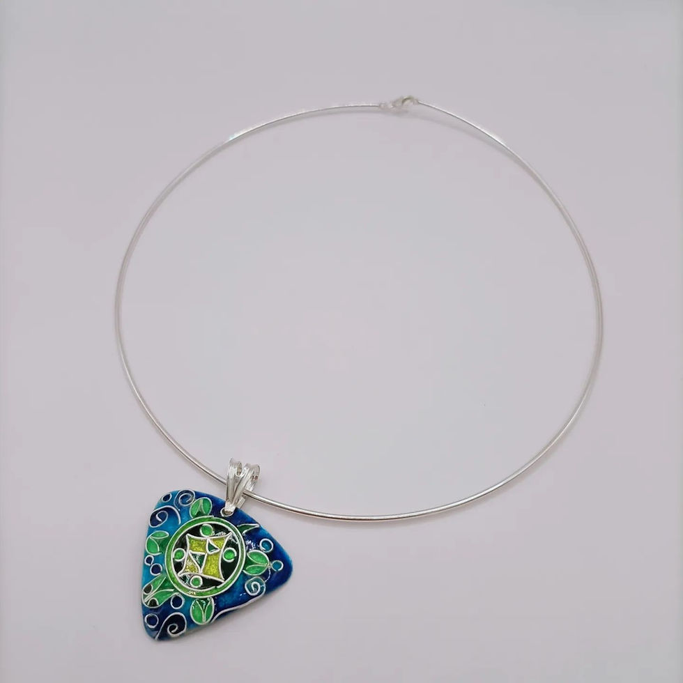 Miniature : Pendentif cloisonné tortue