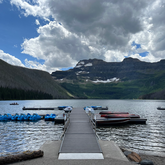A view from the boat dock of Cameron Lake in Waterton, Alberta