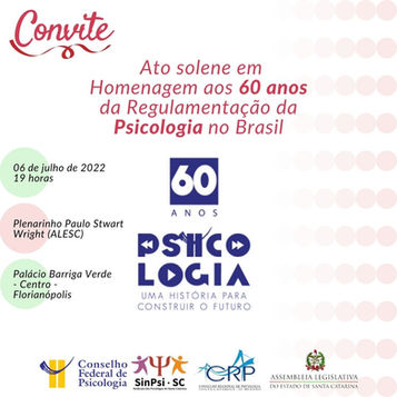60 anos da Regulamentação da Psicologia no Brasil